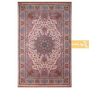 فرش مستطیل طرح کوارتز زمینه صورتی 1200 شانه