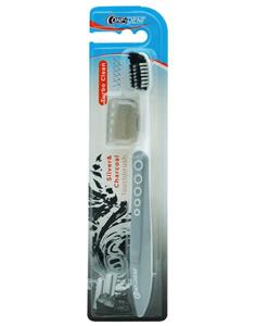 مسواک توربو کلین زغالی و نقره ای کانفیدنت کد A9.01 