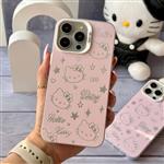 قاب گربه مدل Hello kitty Socol مناسب برای گوشی موبایل اپل آیفون Apple iPhone 11 / 12 Pro Max / 13 / 13 Pro Max / 14 Pro Max / 15 / 15 Pro / 15 Pro Max