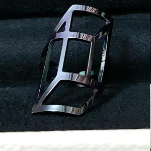 انگشتر زنانه استیل فری سایز طرح هندسی(هولوگرامی)