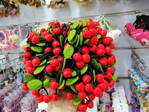 کش مو بچگانه آلبالویی فانتزی کد 701