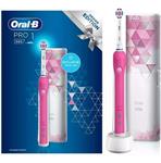 مسواک برقی اورال بی Oral-B مدل Pro 1 رنگ صورتی همراه با کیف مسافرتی