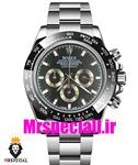 ساعت رولکس مدل دیتونا مردانه کرنوگراف استیل صفحه مشکی 5891 ROLEX DAYTONA