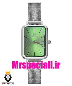 ساعت زنانه دنیل ولینگتون چهارگوش  استیل صفحه سبز Daniel Wellington Quadro 020877