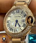 ساعت مچی زنانه کارتیر بالن بلو نگین رزگلد 01045 Cartier Ballon Bleu