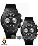 ساعت ست هابلوت مردانه و زنانه کرنوگراف مشکی صفحه مشکی 01652 HUBLOT BIG BANG