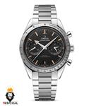 ساعت مچی مردانه امگا اسپید مستر استیل کرنوگراف صفحه مشکی OMEGA Speedmaster 01126