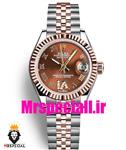 ساعت رولکس زنانه مدل دیت جاست اتوماتیک استیل رزگلد صفحه شکلاتی 5808 ROLEX DATEJUST