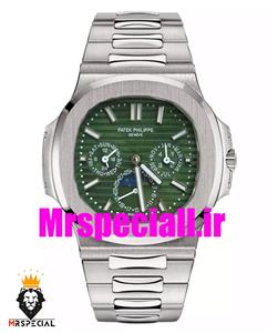 ساعت مچی مردانه پتک فیلیپ ناتیلوس اتوماتیک استیل صفحه سبز Patek Philippe NUATILOS 01160