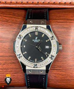 ساعت مچی زنانه هابلوت کوارتز قاب نگین استیل 2255 HUBLOT BIG BANG