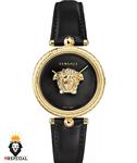 ساعت مچی زنانه ورساچه کوارتز چرمی صفحه مشکی 0861 VERSACE