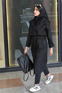 ترنج کت بلند ریچ کت مشکی زنانه کد(7119)