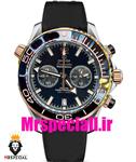 ساعت امگا سیمستر مردانه کرنوگراف بند رابر روکش چرم صفحه مشکی OMEGA Seamaster 01347