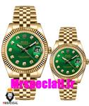 ساعت ست زنانه و مردانه رولکس دیت جاست طلایی صفحه سبز 01234 ROLEX DATEJUST