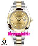 ساعت رولکس مردانه مدل دیت جاست اتوماتیک دورنگ طلایی صفحه طلایی 020893 ROLEX DATEJUST