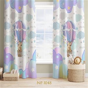 پرده پانچ طرح بچه زرافه کوچولو و بالن NP-1048