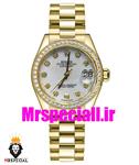 ساعت زنانه رولکس دیت جاست اتوماتیک طلایی قاب نگین سایز 31 020646 ROLEX DATEJUST Diamond