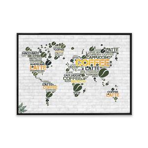تابلو کافه طرح نقشه قهوه T12017110