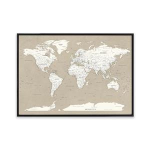تابلو نقشه جهان کلاسیک T10254600