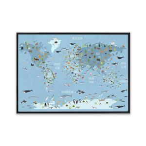 تابلو نقشه جهان کودکانه T10242700