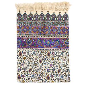 قلمکاری  رومیزی قلمکار ممتاز اصفهان اثر عطریان طرح بته جقه مدل G55 سایز200*135سانتی متر -