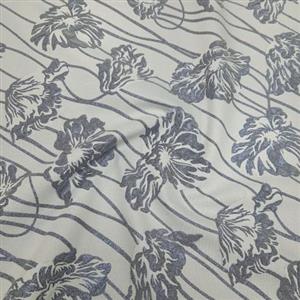 پارچه ژاکارد پفکی میونگ رنگ طوسی یاسی