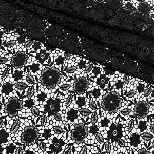 پارچه گیپور کره مشکی رنگ 48