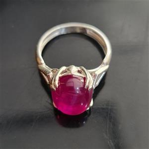 یاقوت استار یا ستاره دار با رکاب نقره