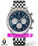 ساعت برایتلینگ مدل نوی تایمر مردانه بند استیل کرنوگراف صفحه ابی Breitling Navitimer 020816