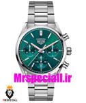 ساعت تگ هویر مردانه مدل کررا کرنوگراف استیل صفحه سبز Tag Heuer Carrera TG 01927