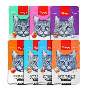 پوچ گربه ونپی مدل ترکیبی هفت طعم وزن 80 گرم بسته 7 عددی