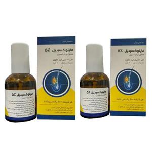 محلول محرک رشد مو ایران دارو مدل ماینوکسیدیل 5 درصد حجم 50 میلی لیتر بسته 2 عددی