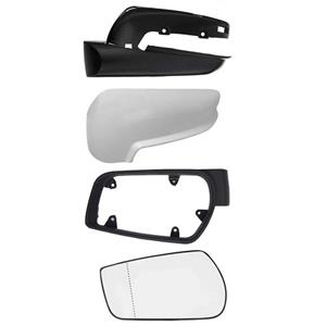 قاب و فلاپ آینه جانبی و شیشه چپ قطعه سازان کبیر مدل GHB-PARSWH3010301-L مناسب برای پژو پارس به همراه حلقه