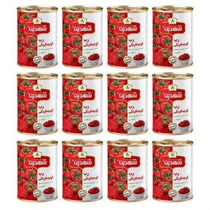 کنسرو رب گوجه فرنگی شهدین - 400 گرم بسته 12 عددی