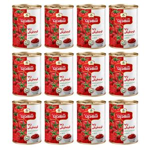 کنسرو رب گوجه فرنگی شهدین - 400 گرم بسته 12 عددی
