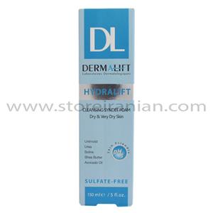 درمالیفت فوم شستشوی پوست های خشک و خیلی خشک هیدرالیفت Dermalift Hydralift Cleansing Syndet Foam For Dry And Very Dry Skin 150ml