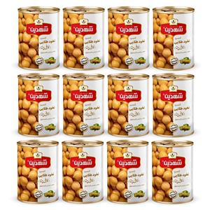 کنسرو نخود طلایی کابلی چنا شهدین - 370 گرم بسته 12 عددی