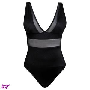 مایو زنانه رونیا مدل توری پددار کد 5027-710 رنگ مشکی