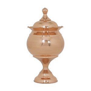 قندان مسی طرح توپی لب کنگره مدل پایه دار زنجان کد za16609200