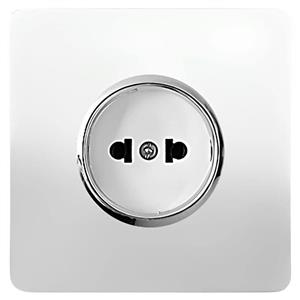 پریز صنایع آسیا الکتریک مدل کریستال WHI-SLV بسته 10عددی