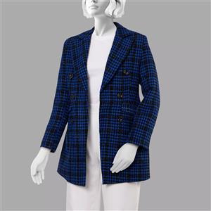 پالتو زنانه ریسانی مدل 5149 رنگ آبی