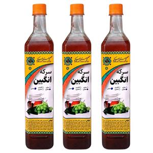 سرکه انگبین عسلی نعنایی گیاهستان حکیم - 900 میلی لیتر بسته 3 عددی