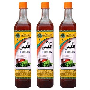 سرکه انگبین عسلی نعنایی گیاهستان حکیم - 900 میلی لیتر بسته 3 عددی