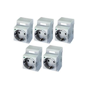 پریز ریلی  رعد مدل چراغدار بسته 5 عددی