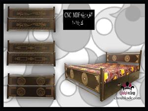 تخت خواب دو نفره پایه CNC MDF