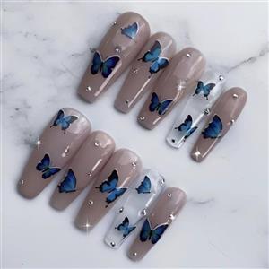 ناخن مصنوعی مدل پروانه بسته ده عددی