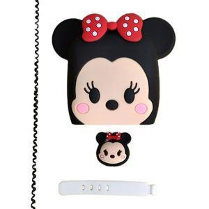 محافظ شارژر دیواری مدل میکی موس به همراه محافظ کابل مجموعه 4 عددی