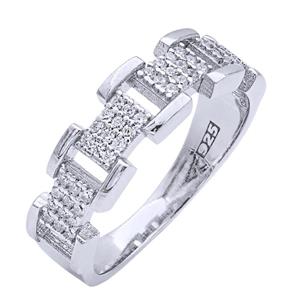 انگشتر نقره زنانه مدل باگت خور بی اس جی 0256 -