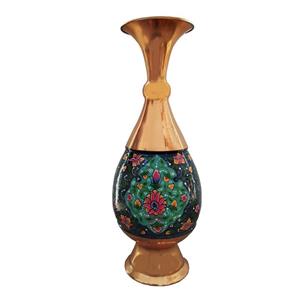گلدان مسی مدل مس و پرداز طرح گل کد 25