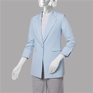 مانتو کتی زنانه ریسانی مدل 5262 رنگ آبی روشن